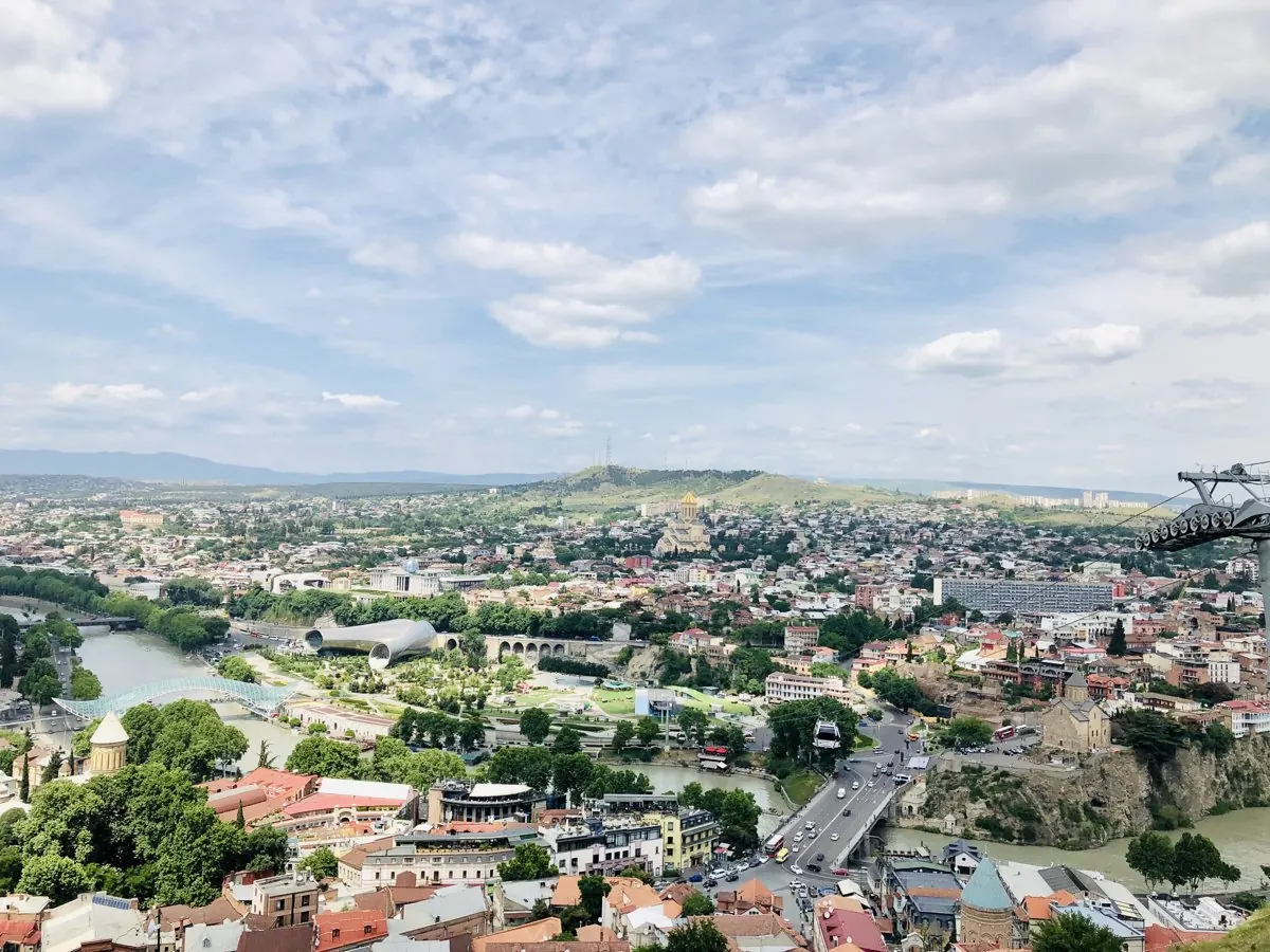 Panorama of Tbilisi for people considering retiring in Georgia