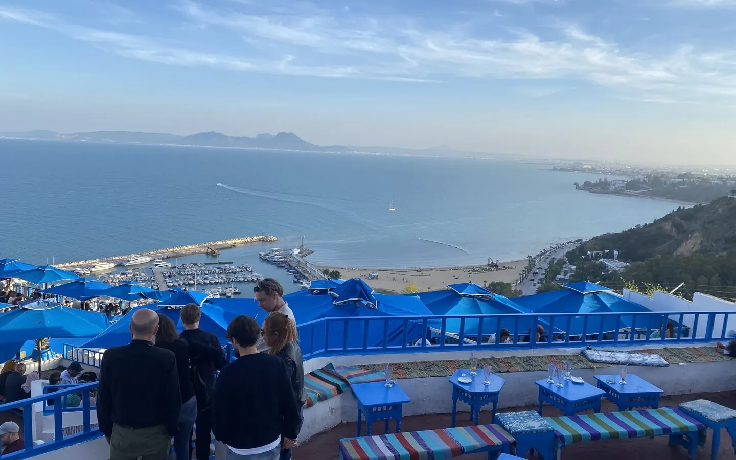 Blue and white architecture in Sidi Bou Said, Tunisia