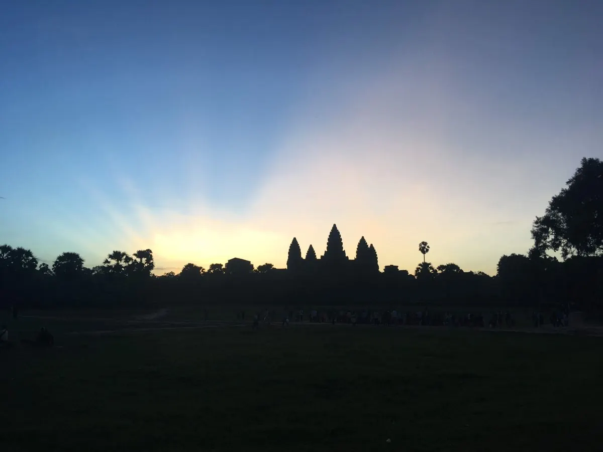 Angkor Wat at sunrise in Cambodia