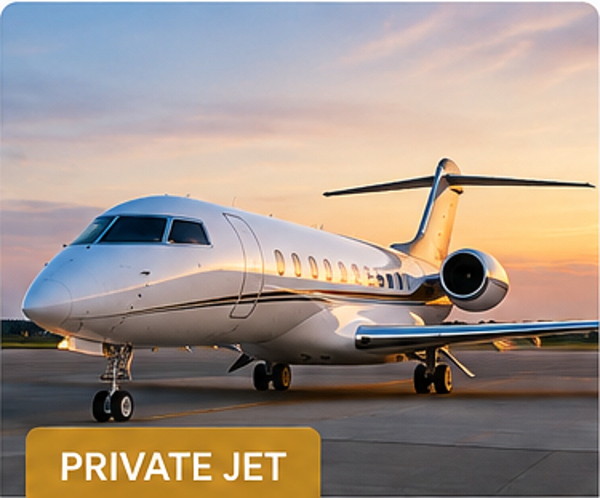 Luxury twin-engine private business jet