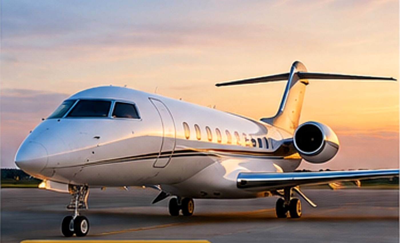 Luxury private jet cabin