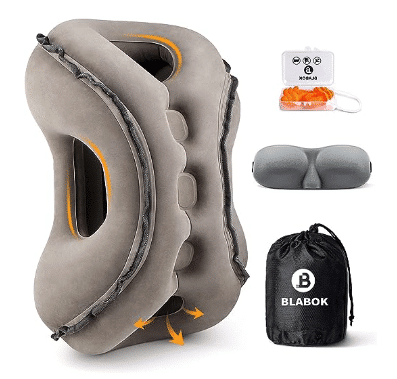 Inflatable Travel Pillow,Multifunction Travel Neck Pillow for Airplane to Avoid Neck and Shoulder Pain,Support Head,Neck