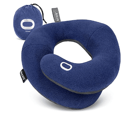 BCOZZY Neck Pillow for Travel Provides Double Support to The Head, Neck, and Chin in Any Sleeping Position on Flights, Car, and at Home