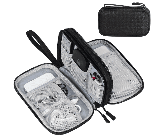FYY Travel Cable Organizer Pouch Electronic Accessories Carry Case Portable Waterproof Double Layers All-in-One Storage Bag for Cord