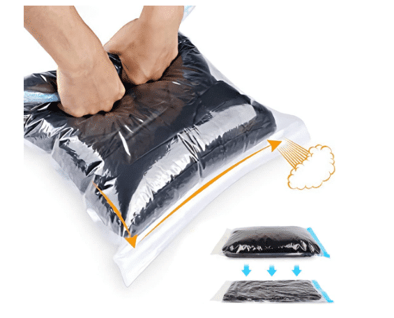 Compression Bags – Travel Accessories – 10 Pack Space Saver Bags – No Vacuum or Pump Needed – Vacuum Storage Bags