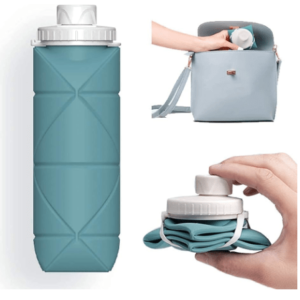 SPECIAL MADE Collapsible Water Bottles Cups Leakproof Valve Reusable BPA Free Silicone Foldable Travel Water Bottle Cup