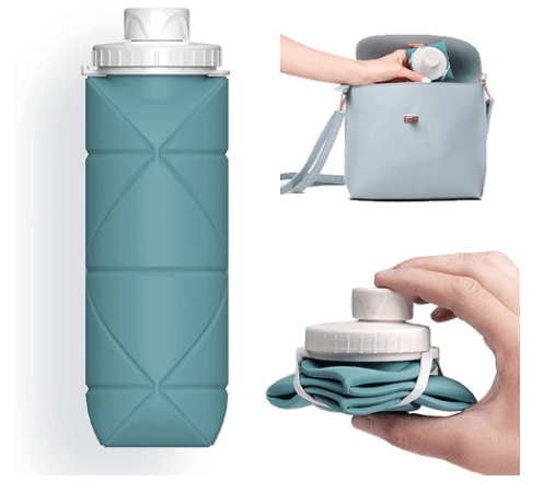 SPECIAL MADE Collapsible Water Bottles Cups Leakproof Valve Reusable BPA Free Silicone Foldable Travel Water Bottle Cup